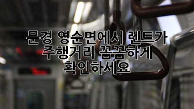 문경 영순면에서 렌트카, 주행거리 꼼꼼하게 확인하세요!